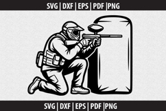 Paintball player SVG Silhouette design Product Image 2