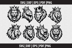Lion SVG Silhouette design Product Image 1