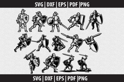 Knight mascot silhouette Svg file cut file Product Image 1