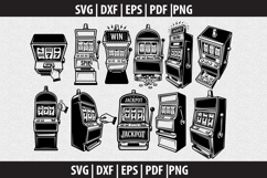 Slot Machine SVG Silhouette design Product Image 1