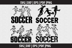 Girl soccer silhouette SVG design Product Image 1