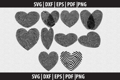 Finger Print SVG Silhouette design Product Image 1