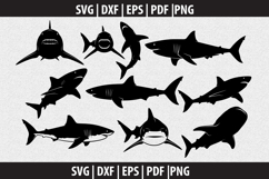Great white Shark SVG Silhouette design Product Image 1