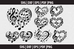 Treble clef notes SVG | Marching Band Shirt |Music Notes Product Image 1
