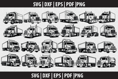 Truck Cargo vehicle SVG Silhouette design Product Image 1