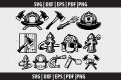 Firefighter SVG Silhouette design Product Image 1