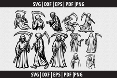 Grim reaper SVG Silhouette design Product Image 1