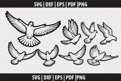 Dove Bird SVG Silhouette design Product Image 1