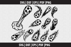 soccer Fire Flame SVG design Product Image 1