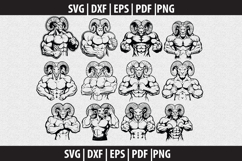 Rams SVG Silhouette design Product Image 1