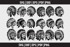 Native chief SVG Silhouette design Product Image 1