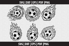 soccer Fire Flame SVG design Product Image 1