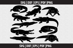 Crocodile SVG Silhouette design Product Image 1