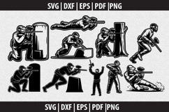 Paintball ball SVG Silhouette design Product Image 2