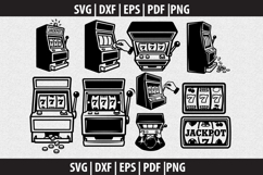 Slot Machine SVG Silhouette design Product Image 1