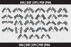 Racing Flag SVG Silhouette design Product Image 1