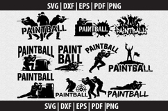 Paintball player SVG Silhouette design Product Image 2