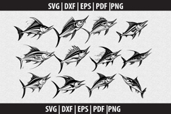Marlin Fish SVG Silhouette design Product Image 1