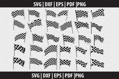 Racing Flag SVG Silhouette design Product Image 1