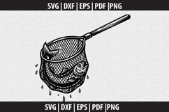 Fishing Net SVG Silhouette design Product Image 2