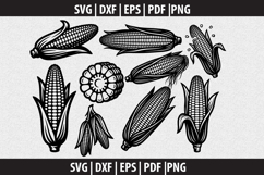 Corn SVG Silhouette design Product Image 1