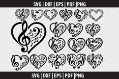 Treble clef notes SVG | Marching Band Shirt |Music Notes Product Image 1