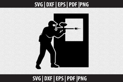 Paintball player SVG Silhouette design Product Image 2