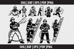 Firefighter SVG Silhouette design Product Image 1