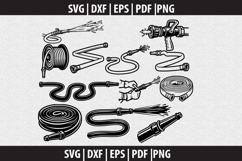 Firefighter SVG Silhouette design Product Image 1