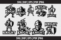 Knight mascot silhouette Svg file cut file Product Image 1