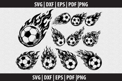 soccer Fire Flame SVG design Product Image 1