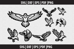 Raven bird SVG Silhouette design Product Image 2