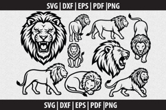 Lion SVG Silhouette design Product Image 1