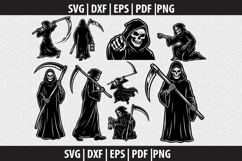 Grim reaper SVG Silhouette design Product Image 2