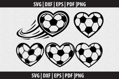 Soccer Ball Heart Shape SVG design Product Image 2