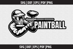 Paintball player SVG Silhouette design Product Image 2