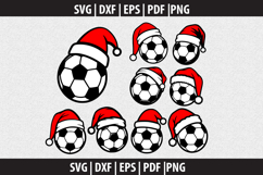 soccer Christmas cap SVG design Product Image 1
