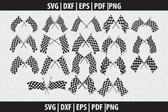 Racing Flag SVG Silhouette design Product Image 1