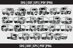Truck Cargo vehicle SVG Silhouette design Product Image 1
