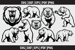 Grizzley Bear SVG Silhouette design Product Image 1