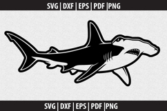 Hammerhead Shark SVG Silhouette design Product Image 2