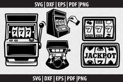 Slot Machine SVG Silhouette design Product Image 2