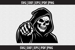 Grim reaper SVG Silhouette design Product Image 1
