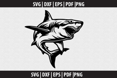 Great white Shark SVG Silhouette design Product Image 2