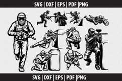 Paintball player SVG Silhouette design Product Image 1