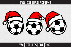 soccer Christmas cap SVG design Product Image 2