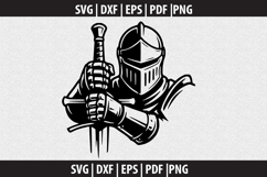 Knight mascot silhouette Svg file cut file Product Image 2