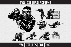 Paintball player SVG Silhouette design Product Image 2