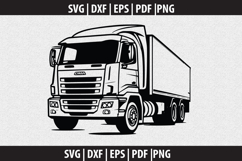 Truck Cargo vehicle SVG Silhouette design Product Image 2