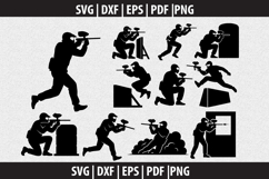 Paintball player SVG Silhouette design Product Image 1